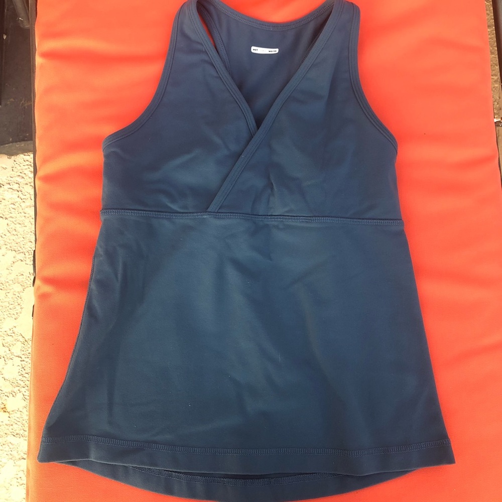 Blue Lululemon athletic tank top